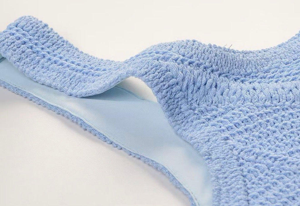 Azure Breeze Knit Dress