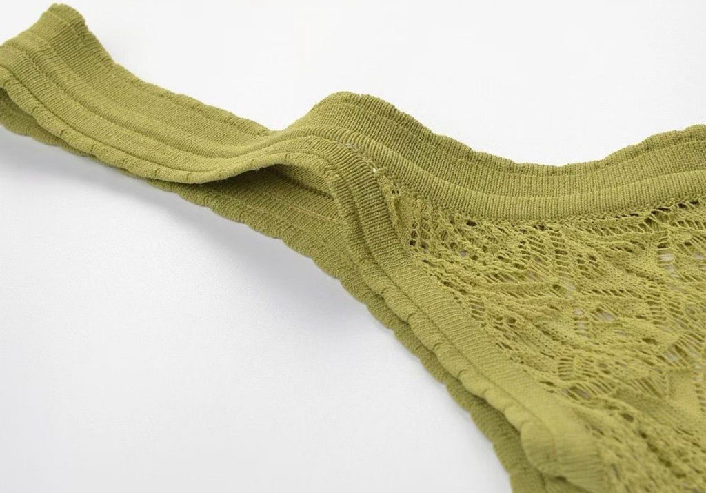 Valentina Olive Lace Maxi