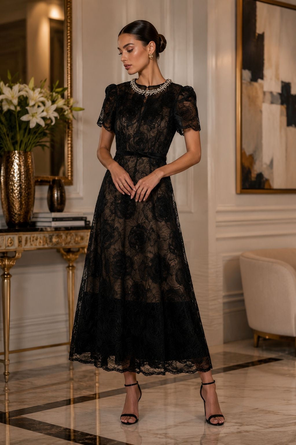 LUXURES Étoile Lace Gown