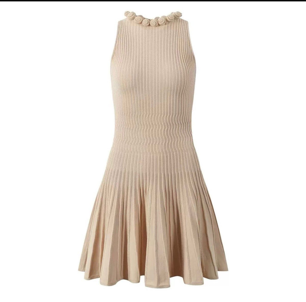 Rosette Knit Dress