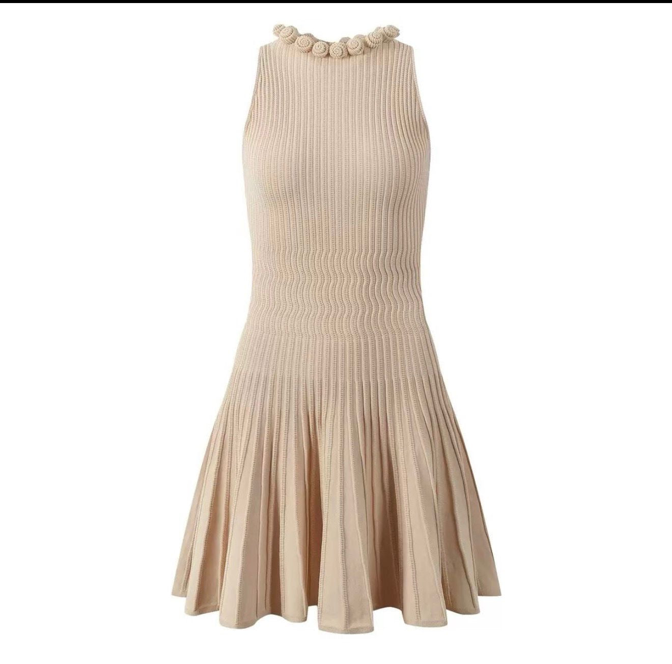 Rosette Knit Dress