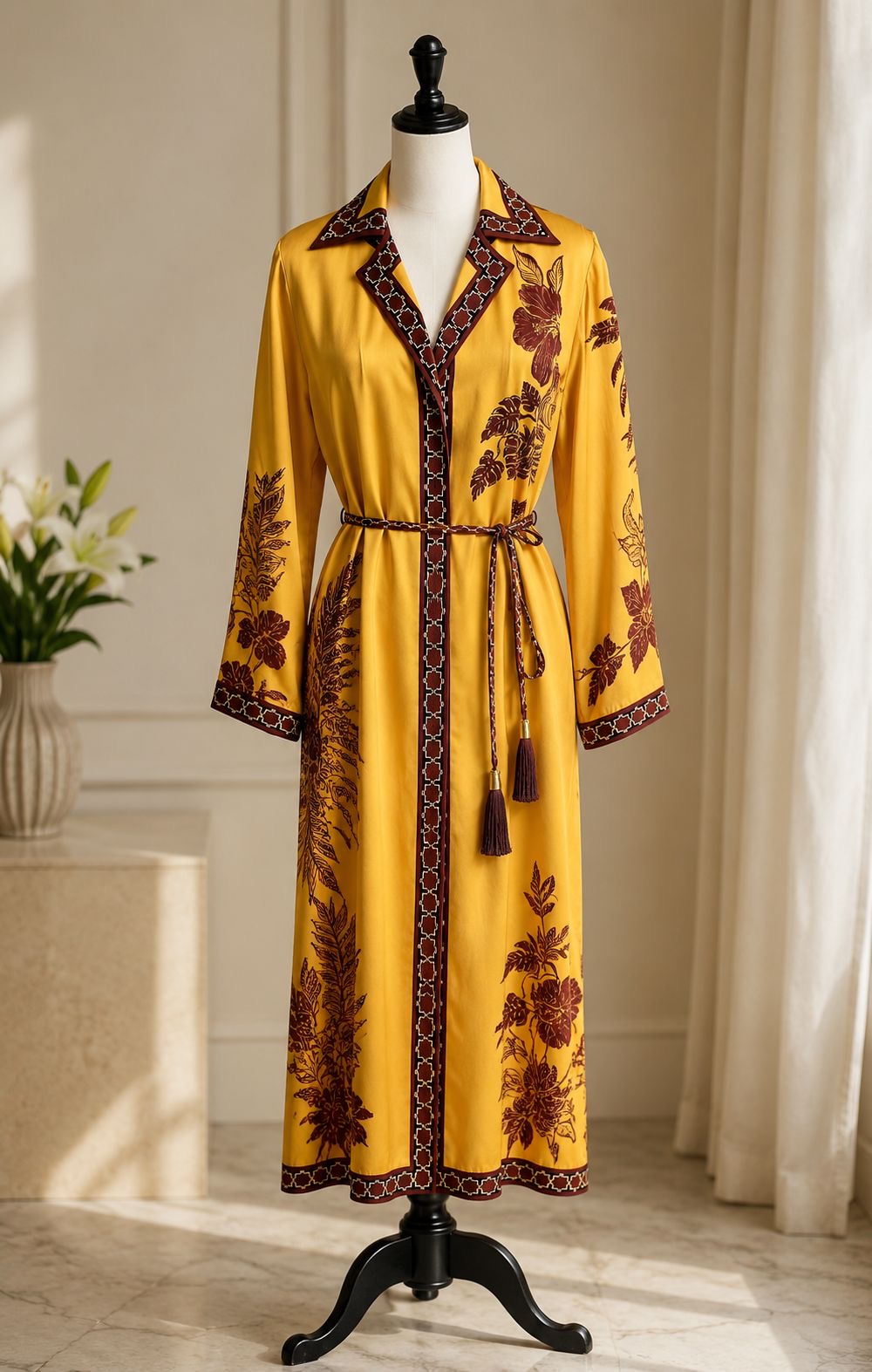 GOLDEN OASIS SILK ROBE