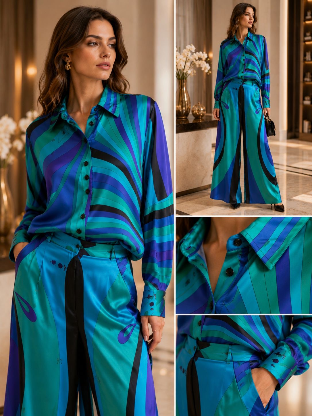 Emerald Luxe Silk Set