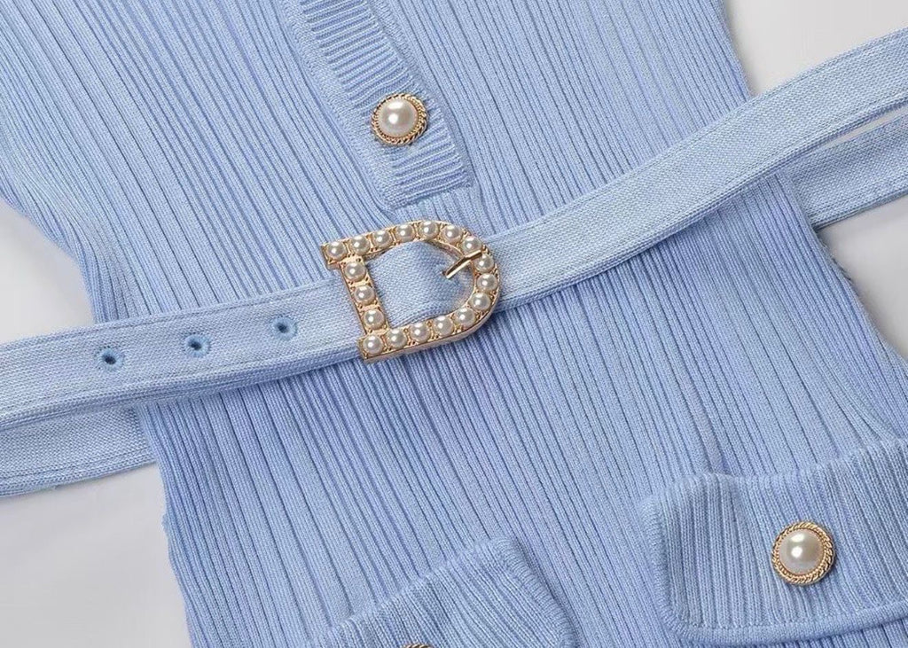 Sky Pearl Knit Dress