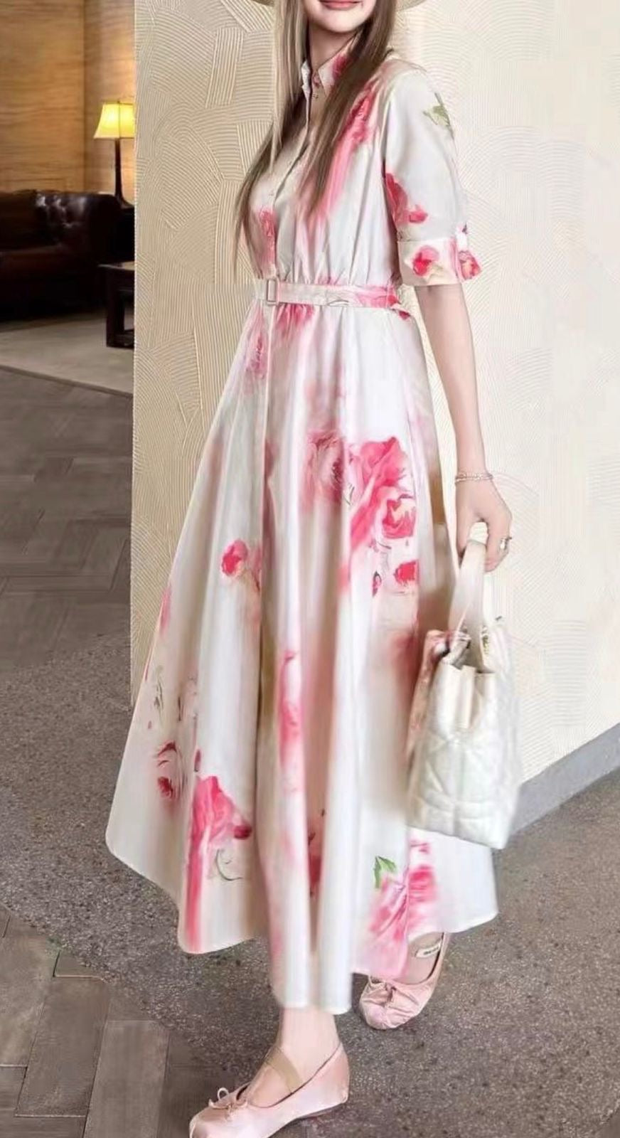 Rosé de Versailles Cotton Dress