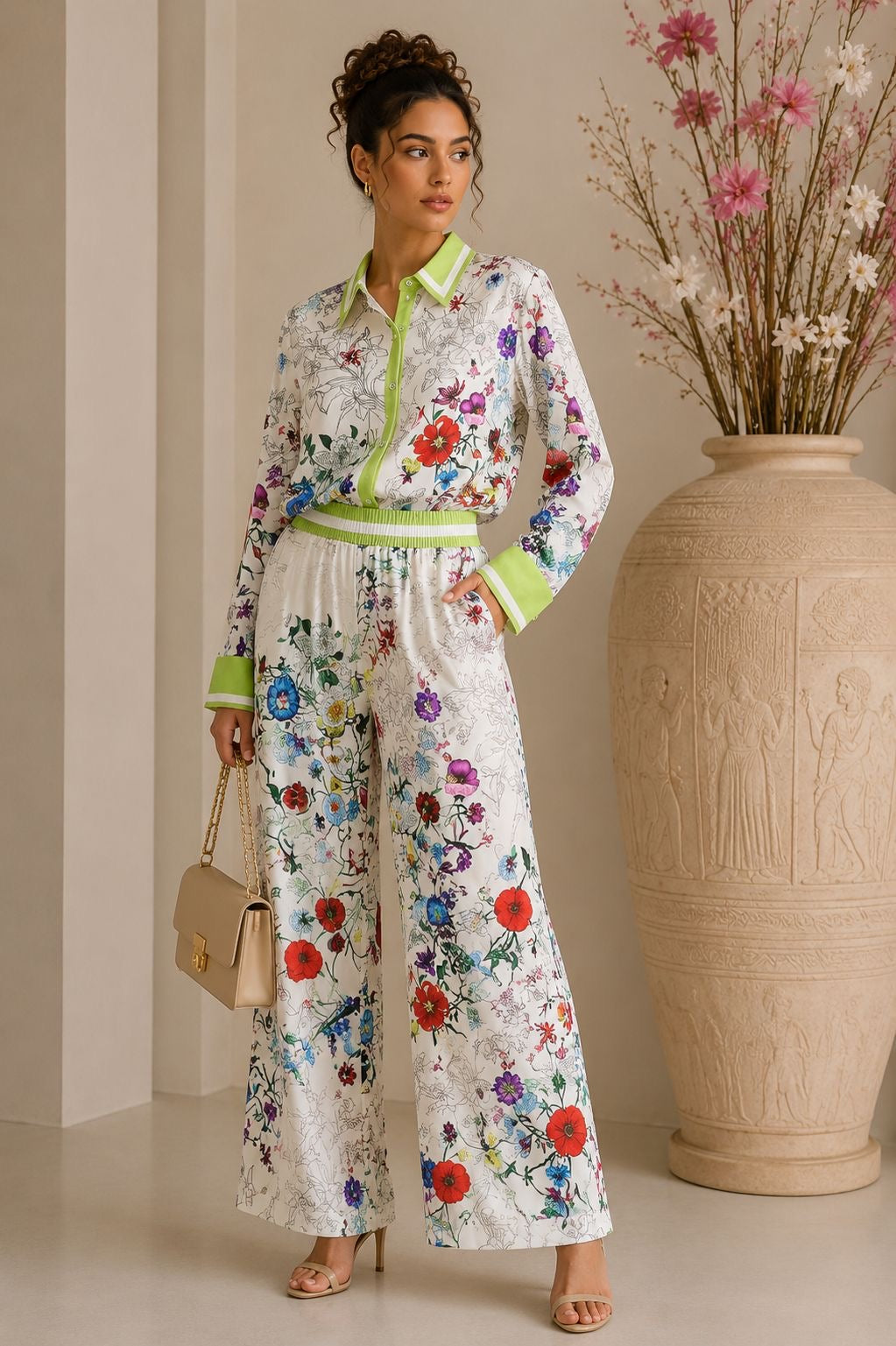 Florence Garden Satin Set