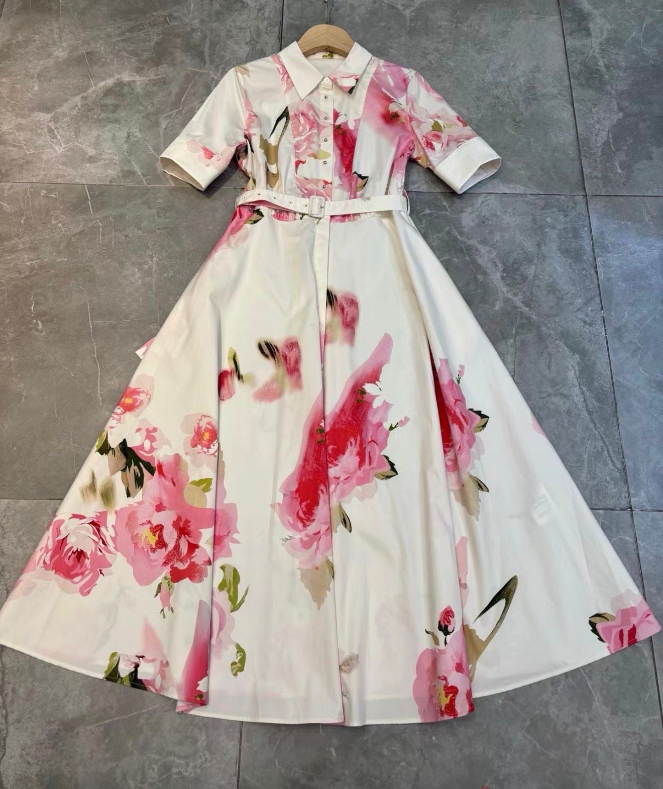 Rosé de Versailles Cotton Dress