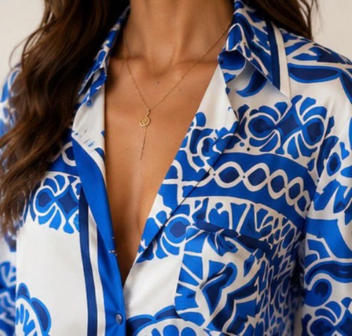 Azure Luxe Satin Set