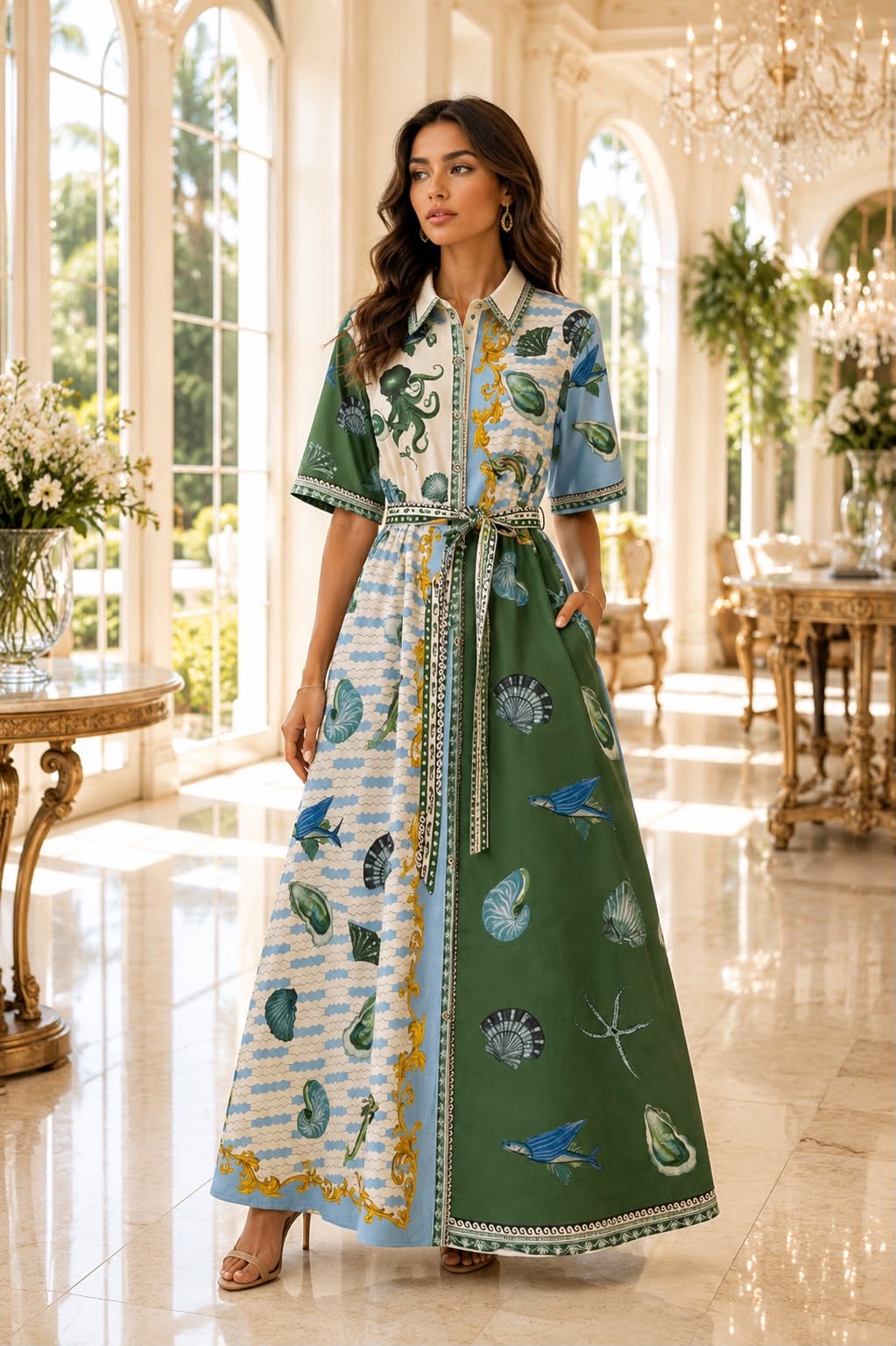 Marina Belle Linen Dress