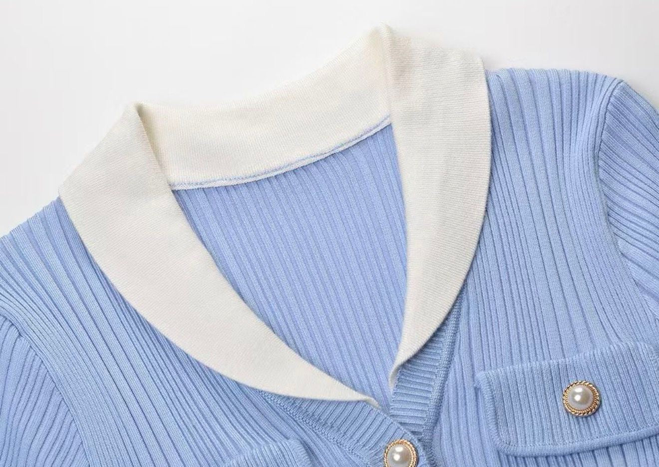 Sky Pearl Knit Dress
