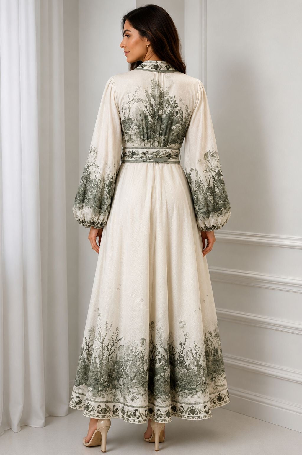 Ivory Botanica Cotton Dress