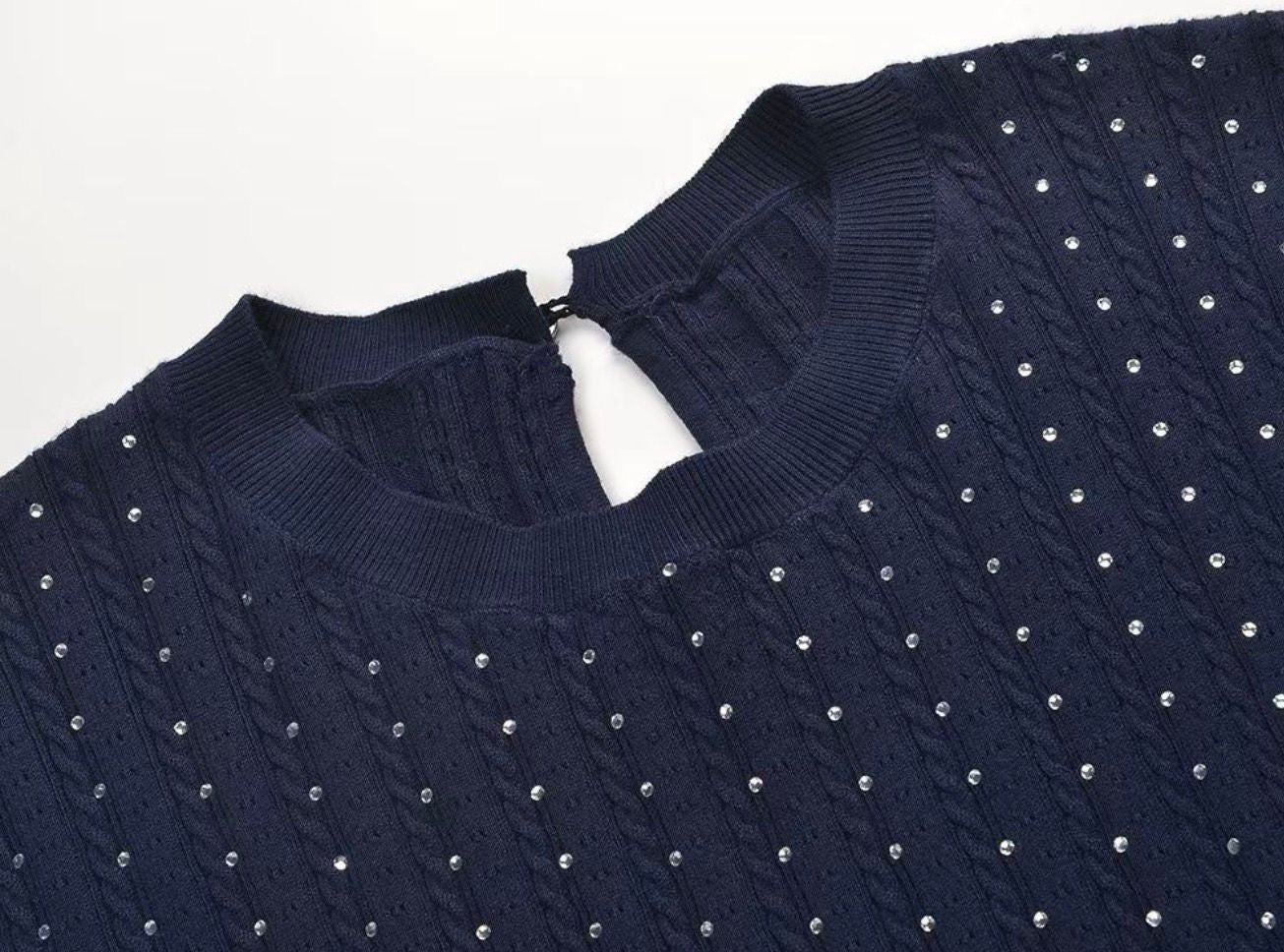 Monarch Crystal Knit Top