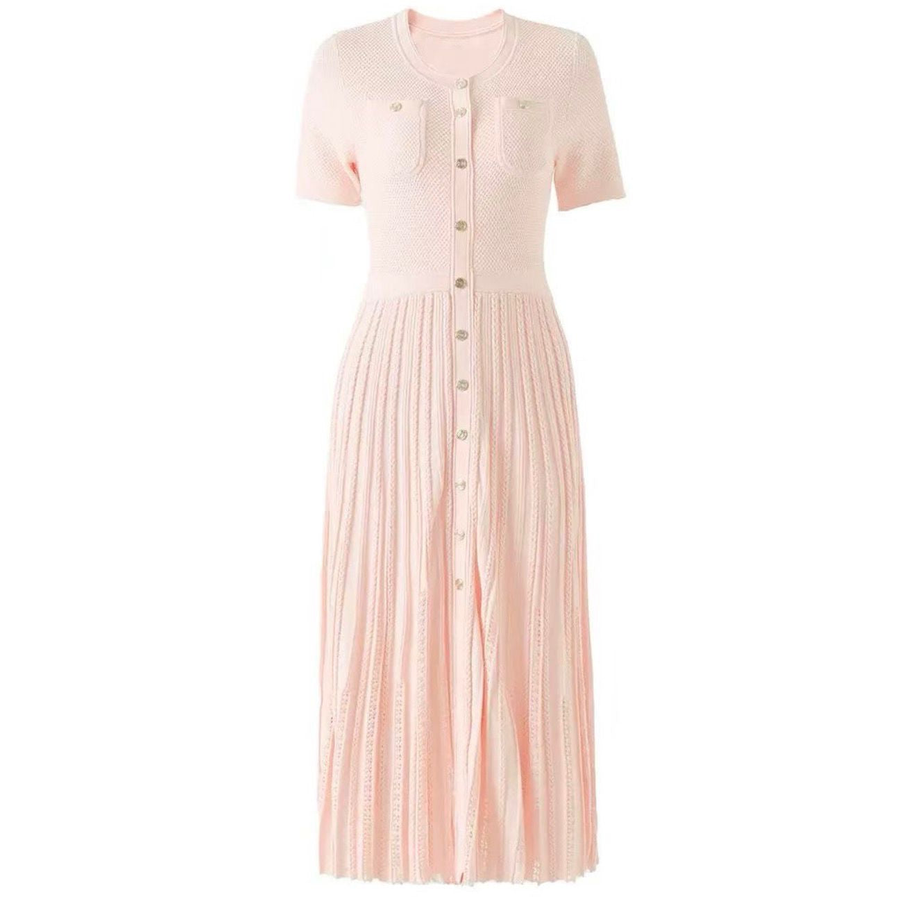 Monaco Knit Pleated Maxi Dress