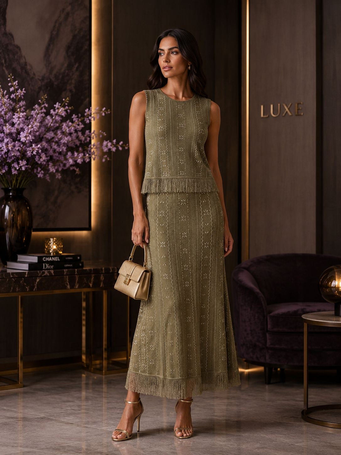 Olivia Fringe Luxe Set