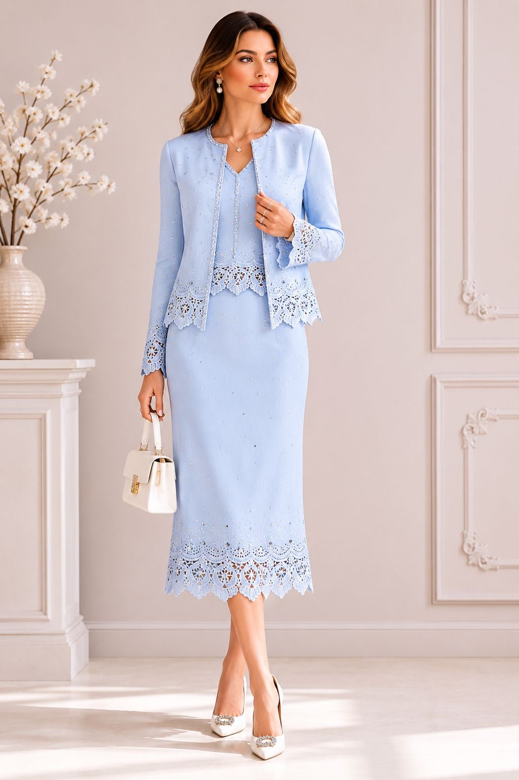 Celeste Crystal Knit Ensemble