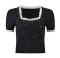 Lunaria Lace Crystal Top