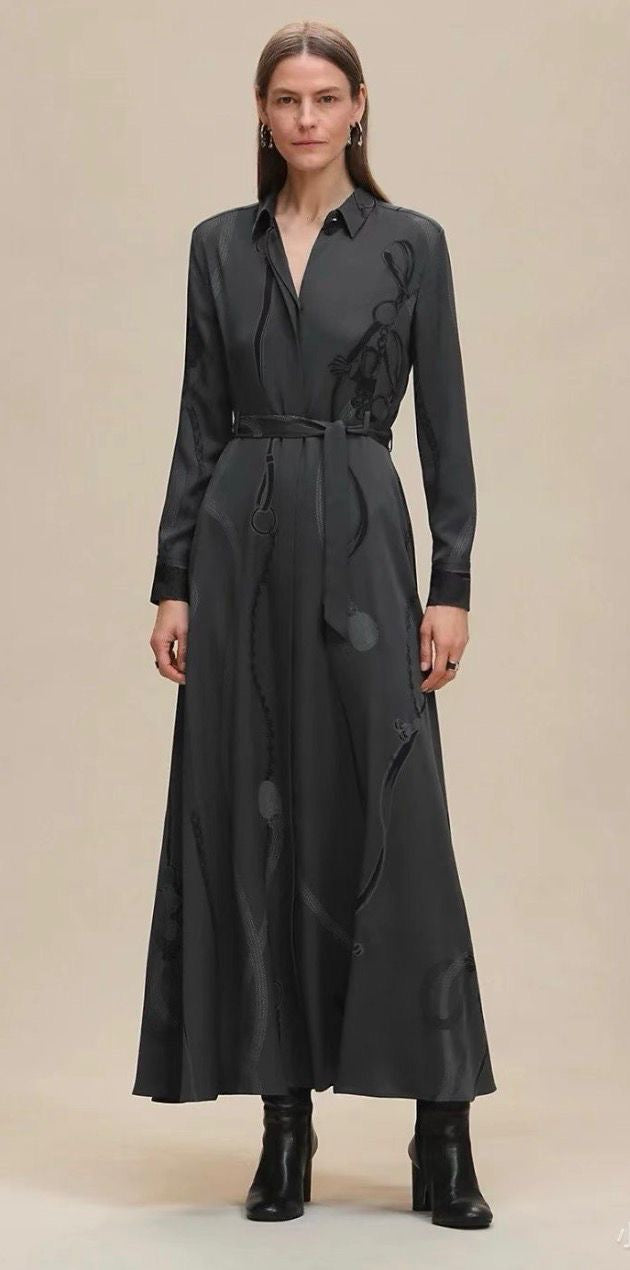 Noir Impériale Silk Dress
