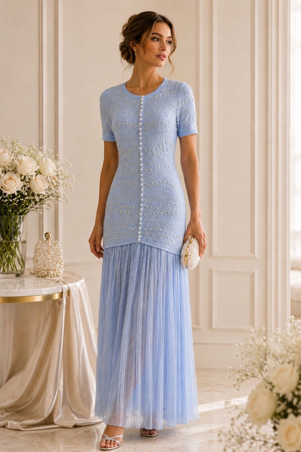 Celeste Pearl Gown