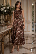 Monaco Polka Silk Dress