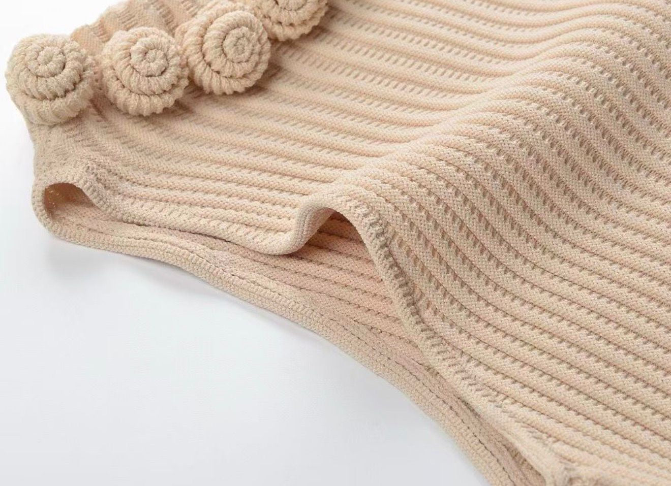 Rosette Knit Dress
