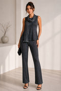 Velora Shimmer Pants Set