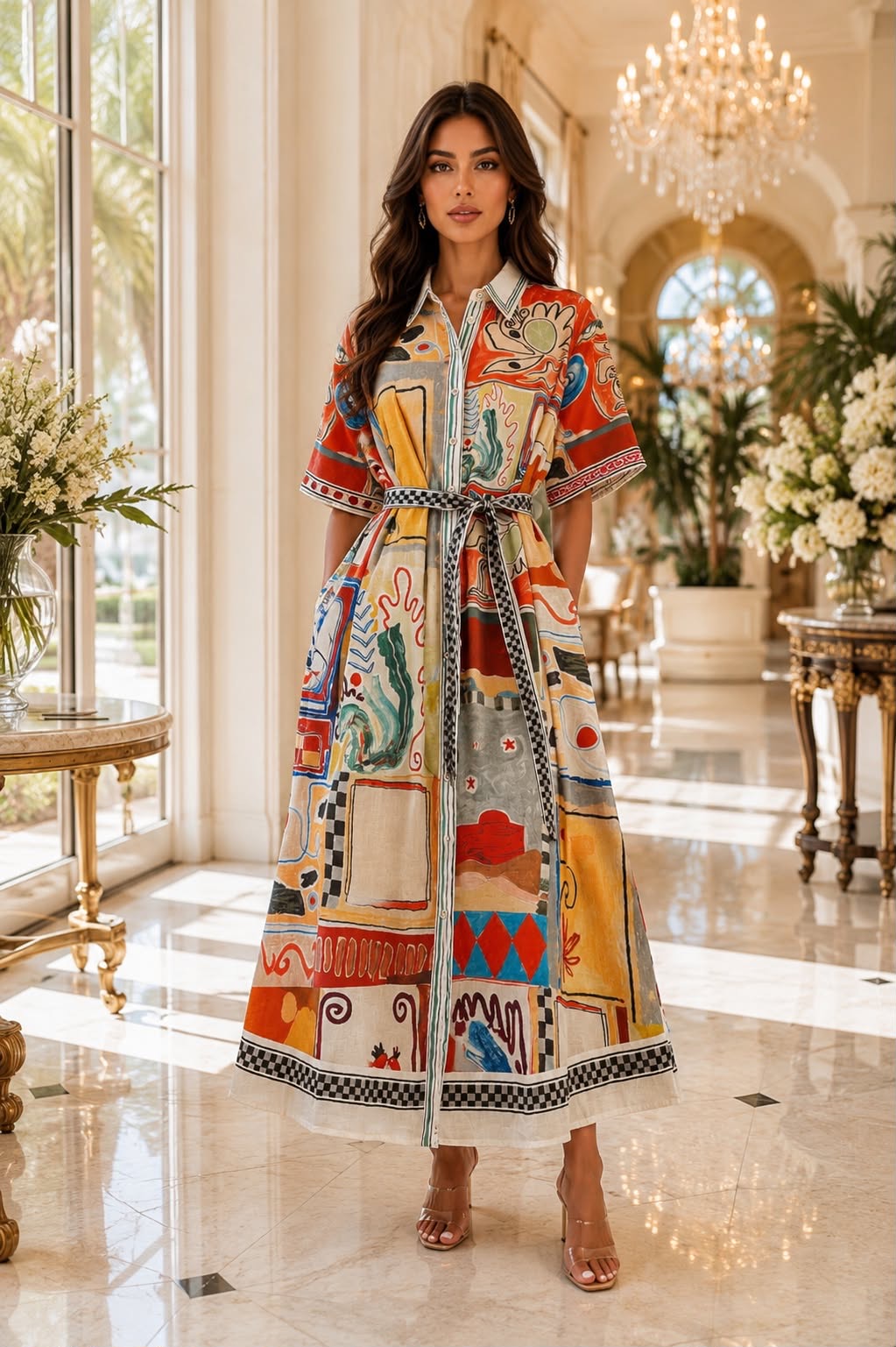 Marina Belle Linen Dress