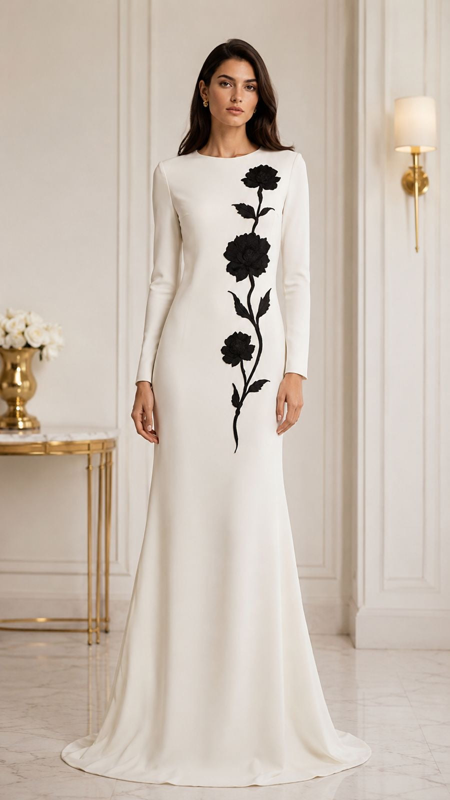 Midnight Bloom Gown