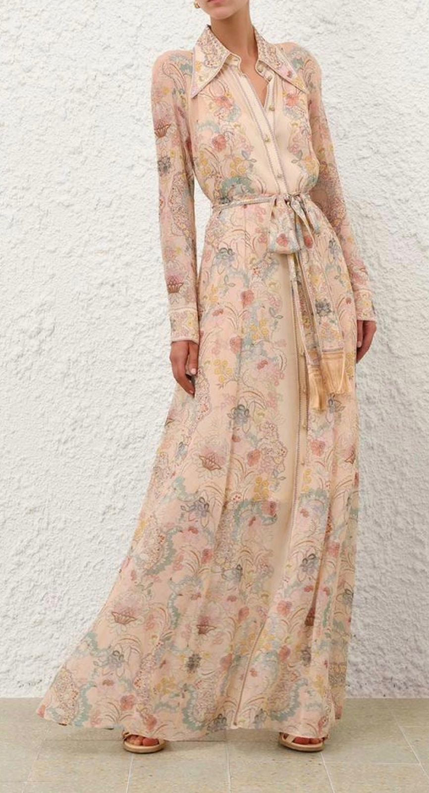 Rosé Jardin Silk Gown