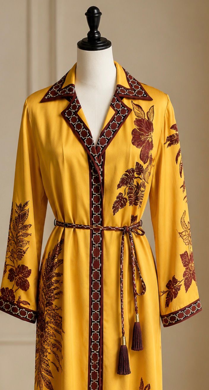 GOLDEN OASIS SILK ROBE