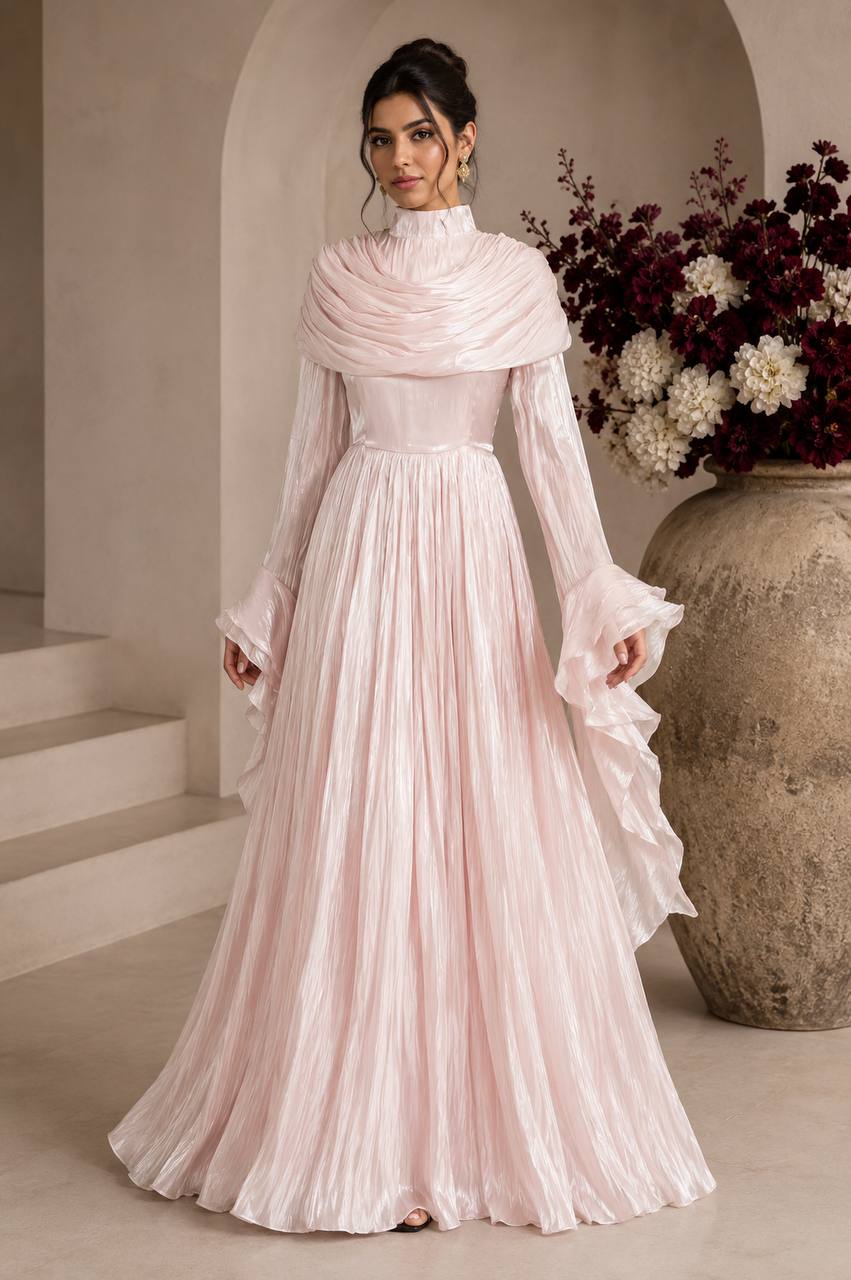 Elysian Drape Organza Gown
