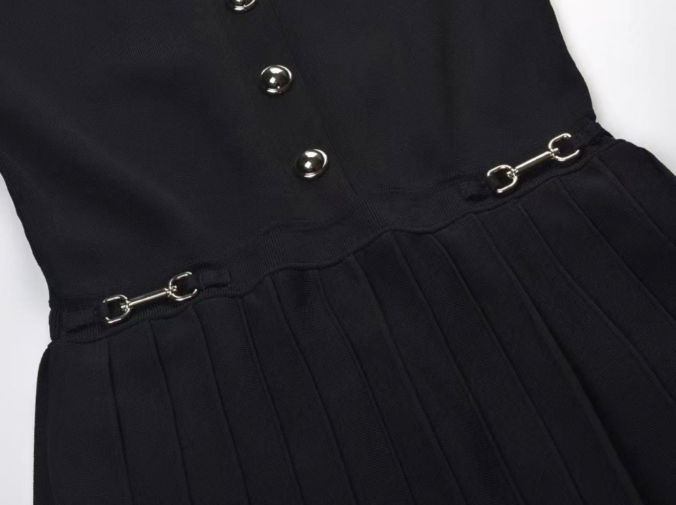 Monarch Pleated Knit Dress