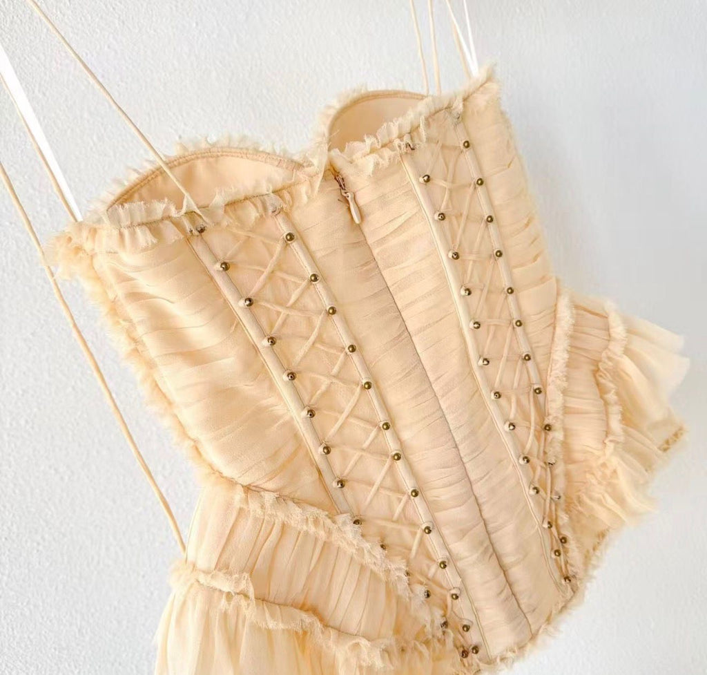 Ivory Étoile Silk Corset