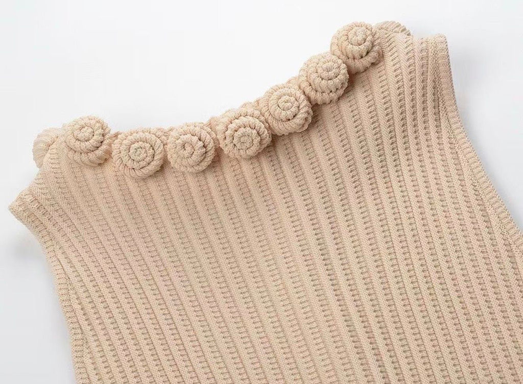 Rosette Knit Dress