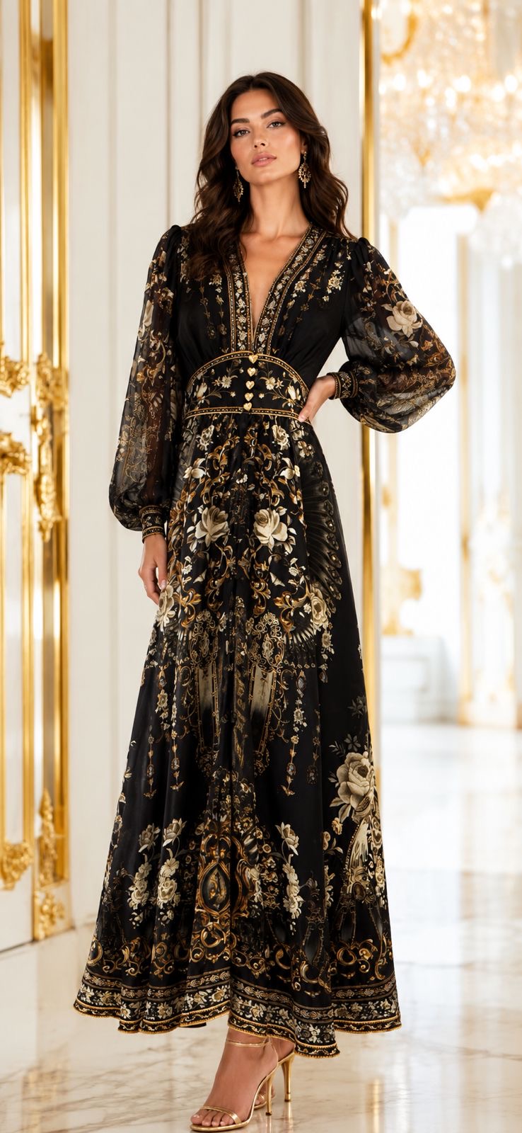 Midnight Royale Silk Gown