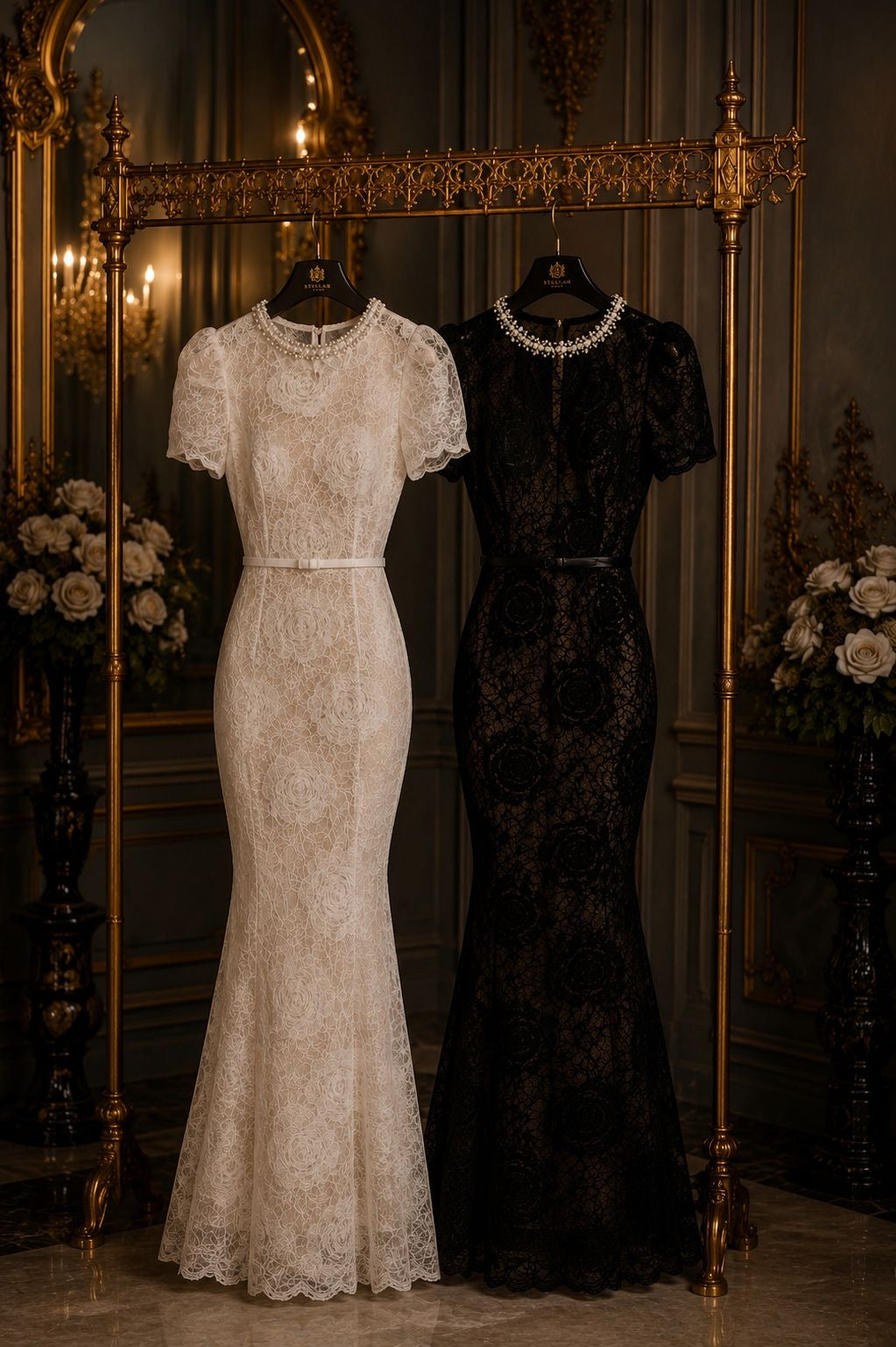 LUXURES Étoile Lace Gown