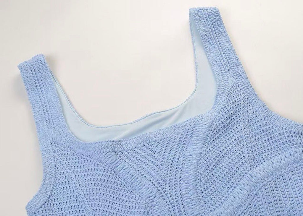 Azure Breeze Knit Dress