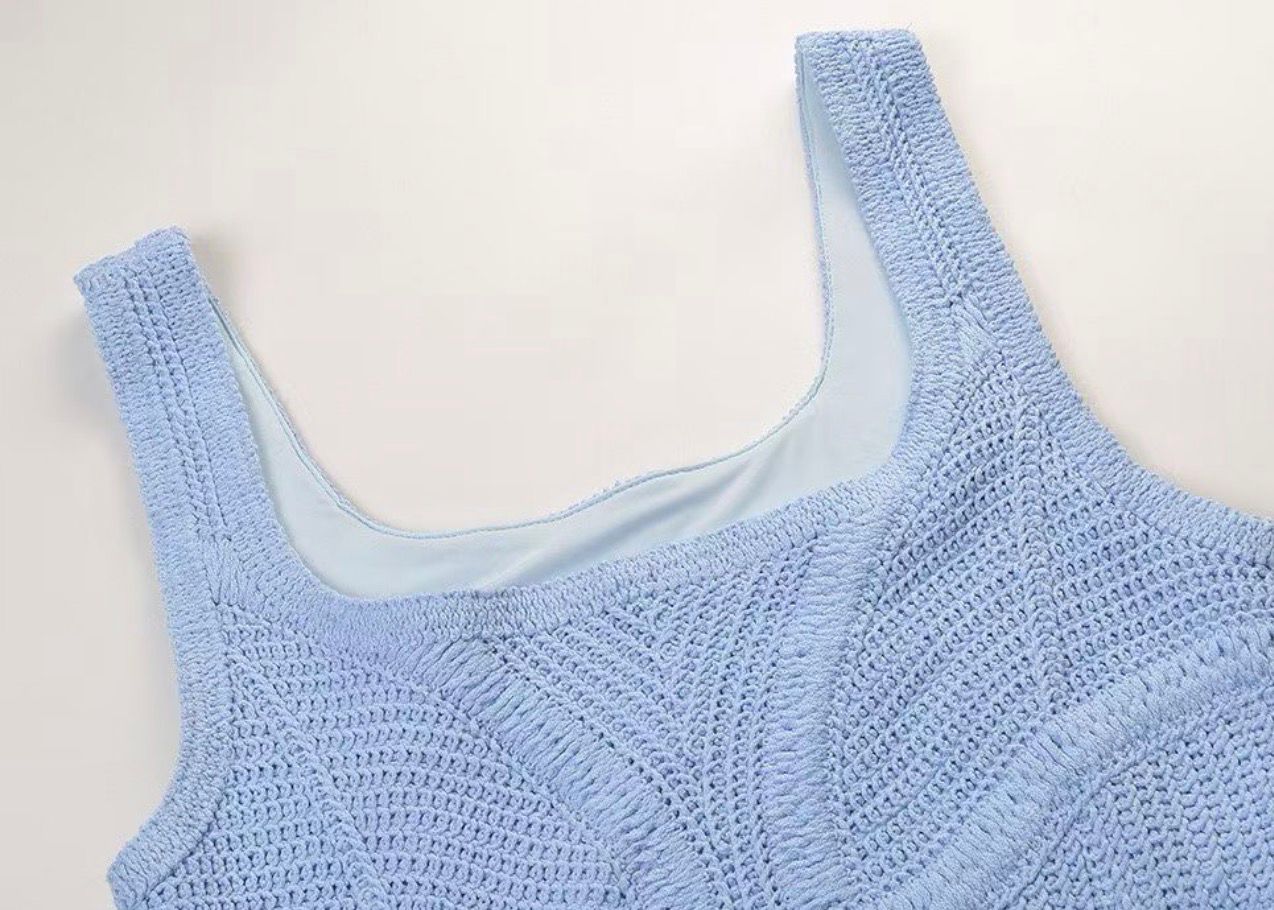 Azure Breeze Knit Dress