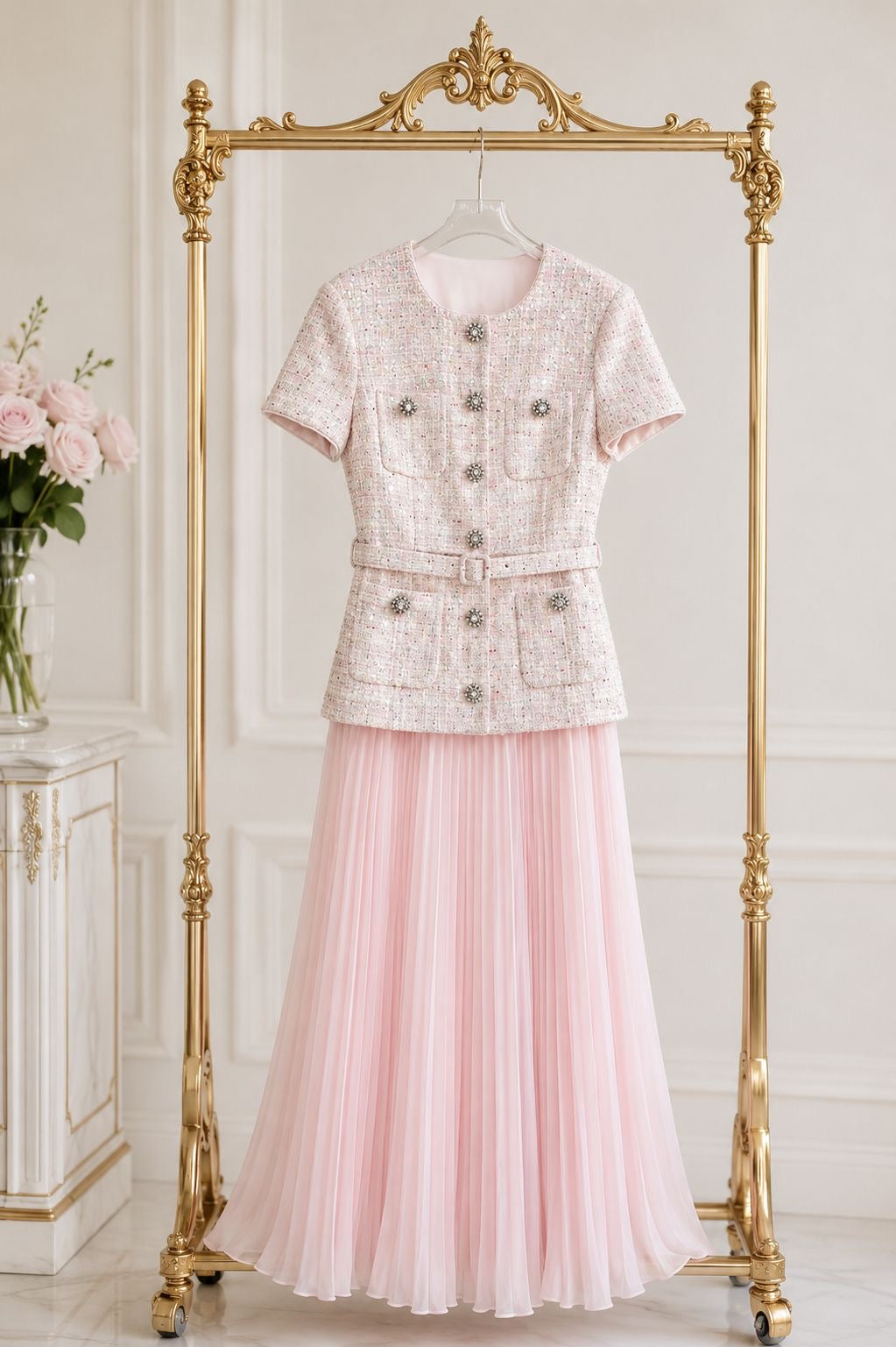 Rosabelle Pleated Dress