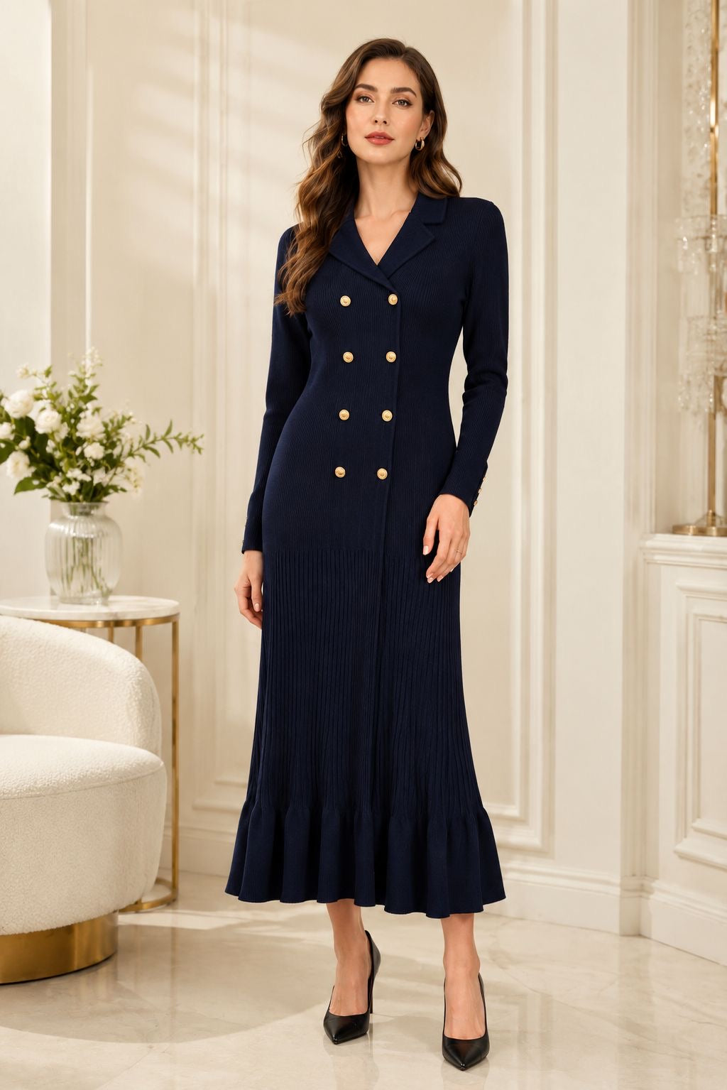 Midnight Royale Knit Dress