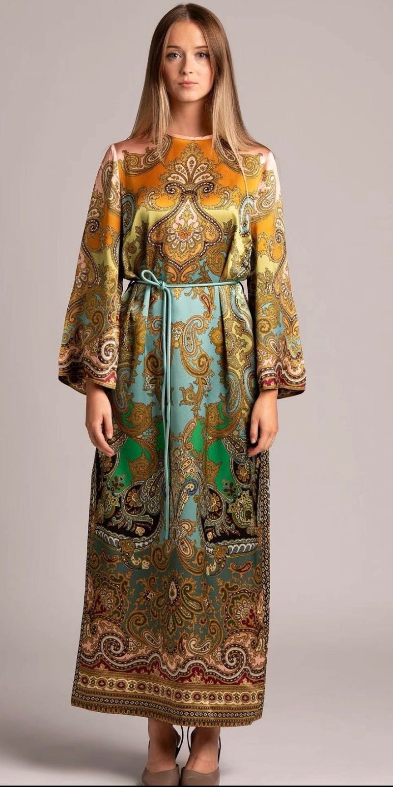 The Celestial Oasis Silk Gown