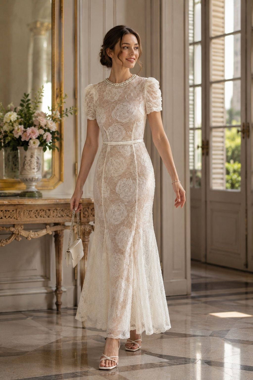 LUXURES Étoile Lace Gown