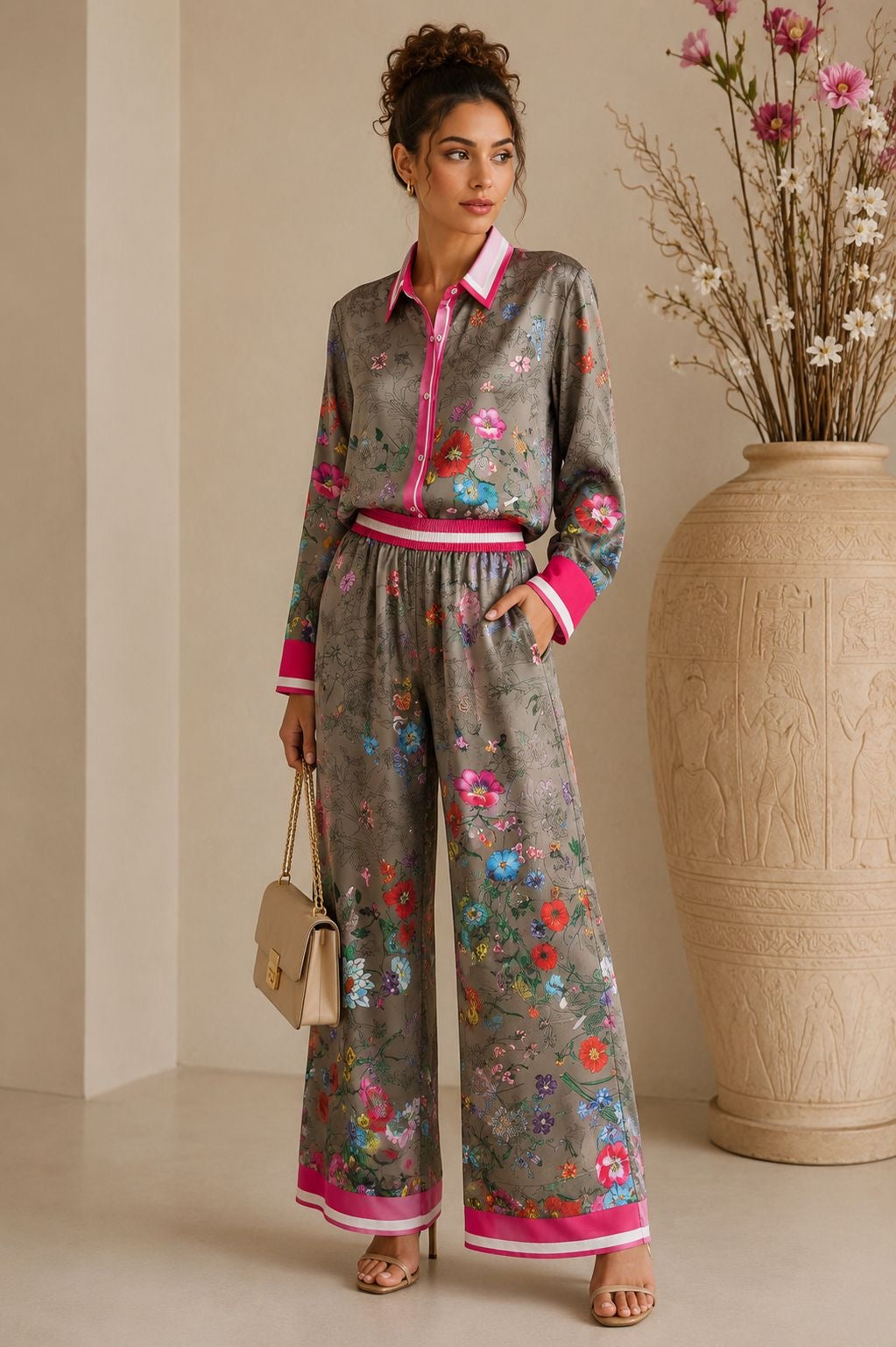 Florence Garden Satin Set