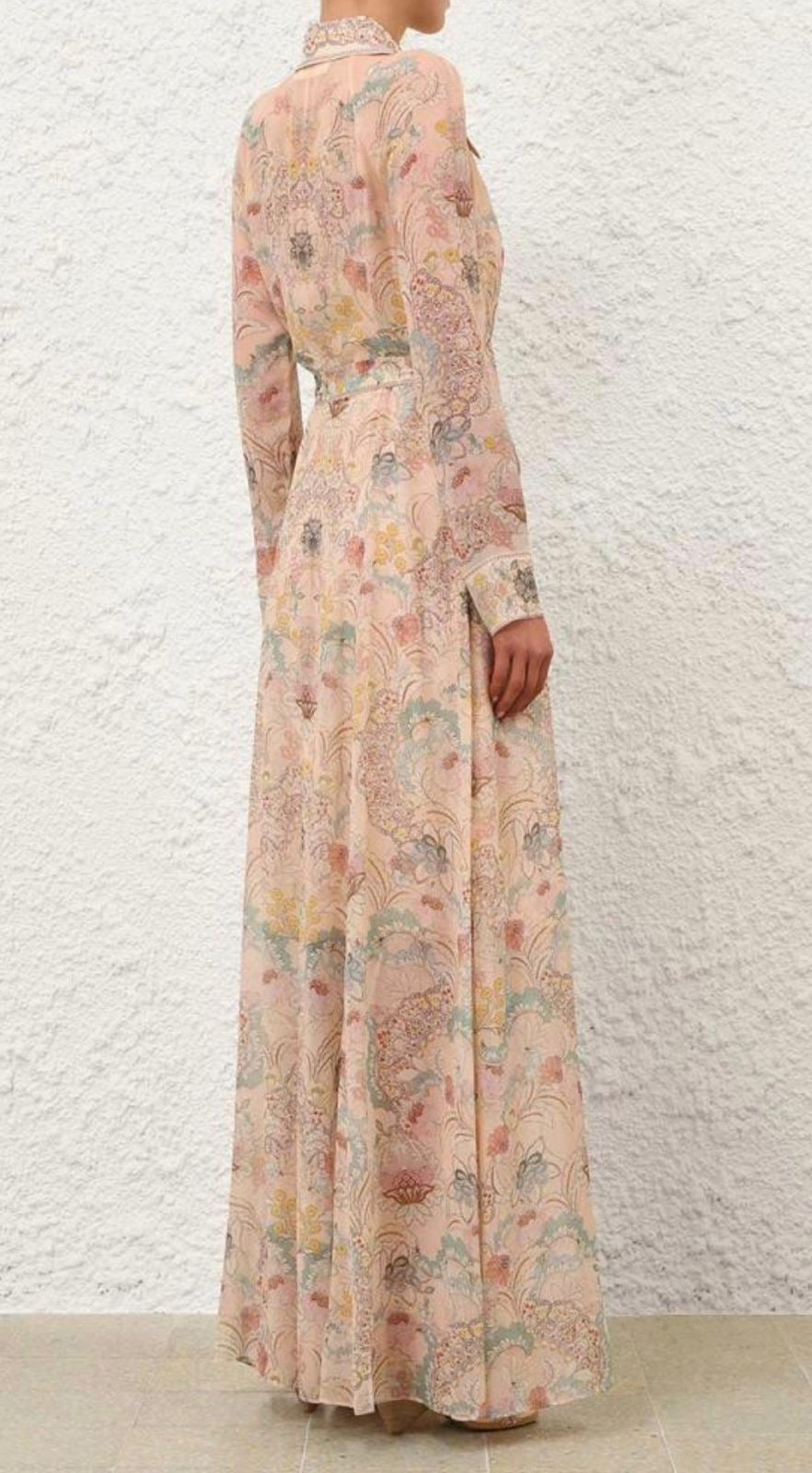 Rosé Jardin Silk Gown