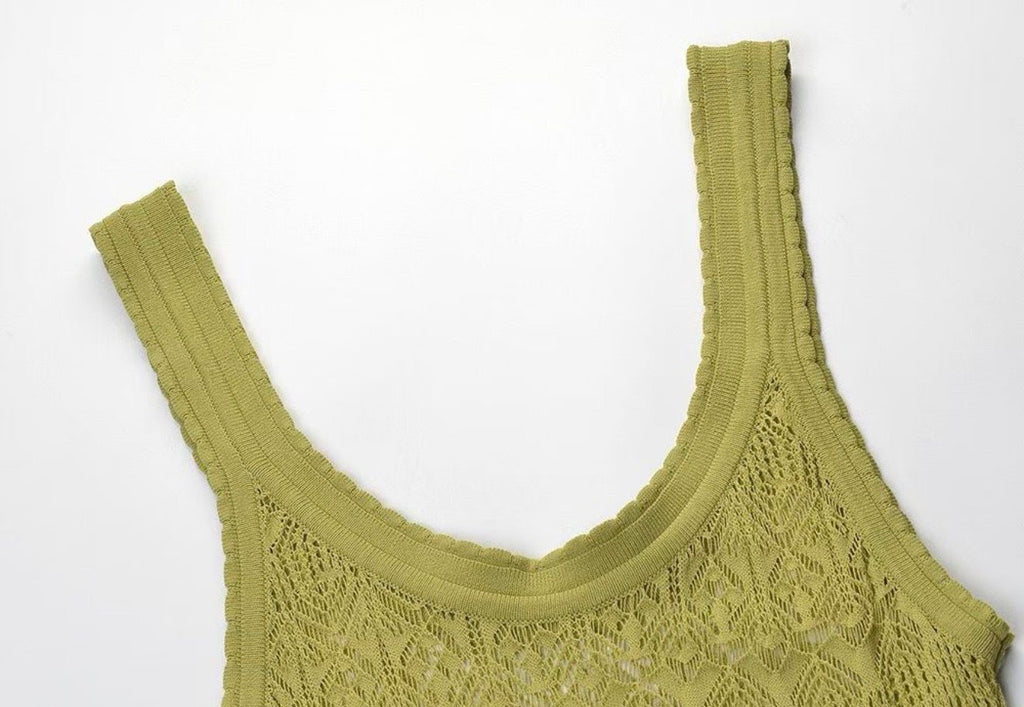 Valentina Olive Lace Maxi