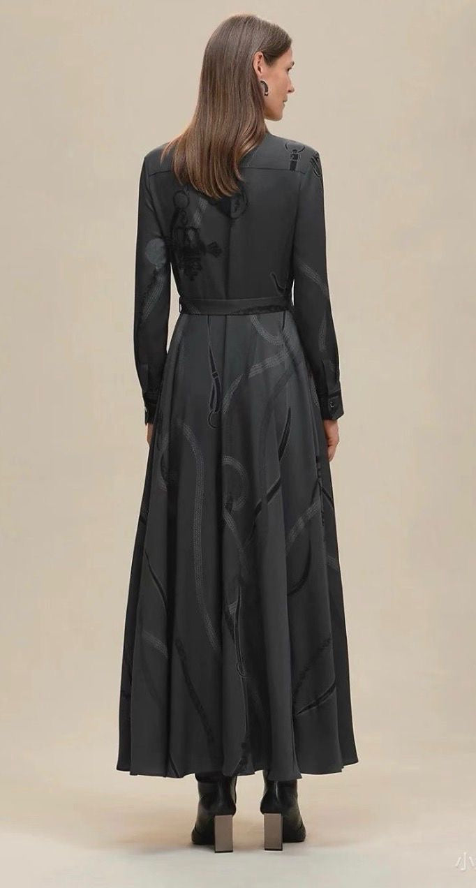 Noir Impériale Silk Dress