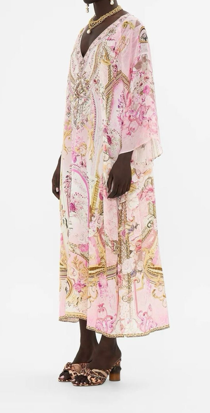 Château Rosé Silk Kaftan