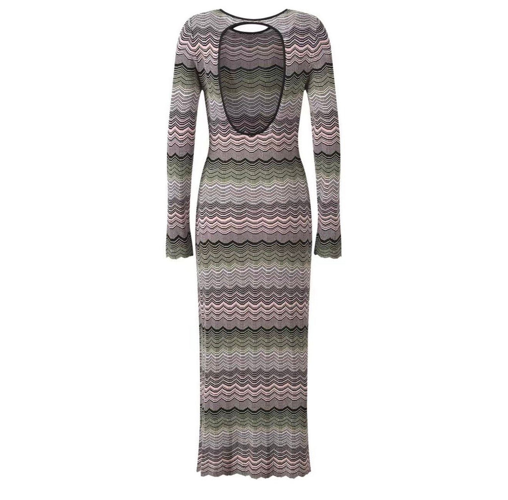 Monroe Open-Back Knit Dress