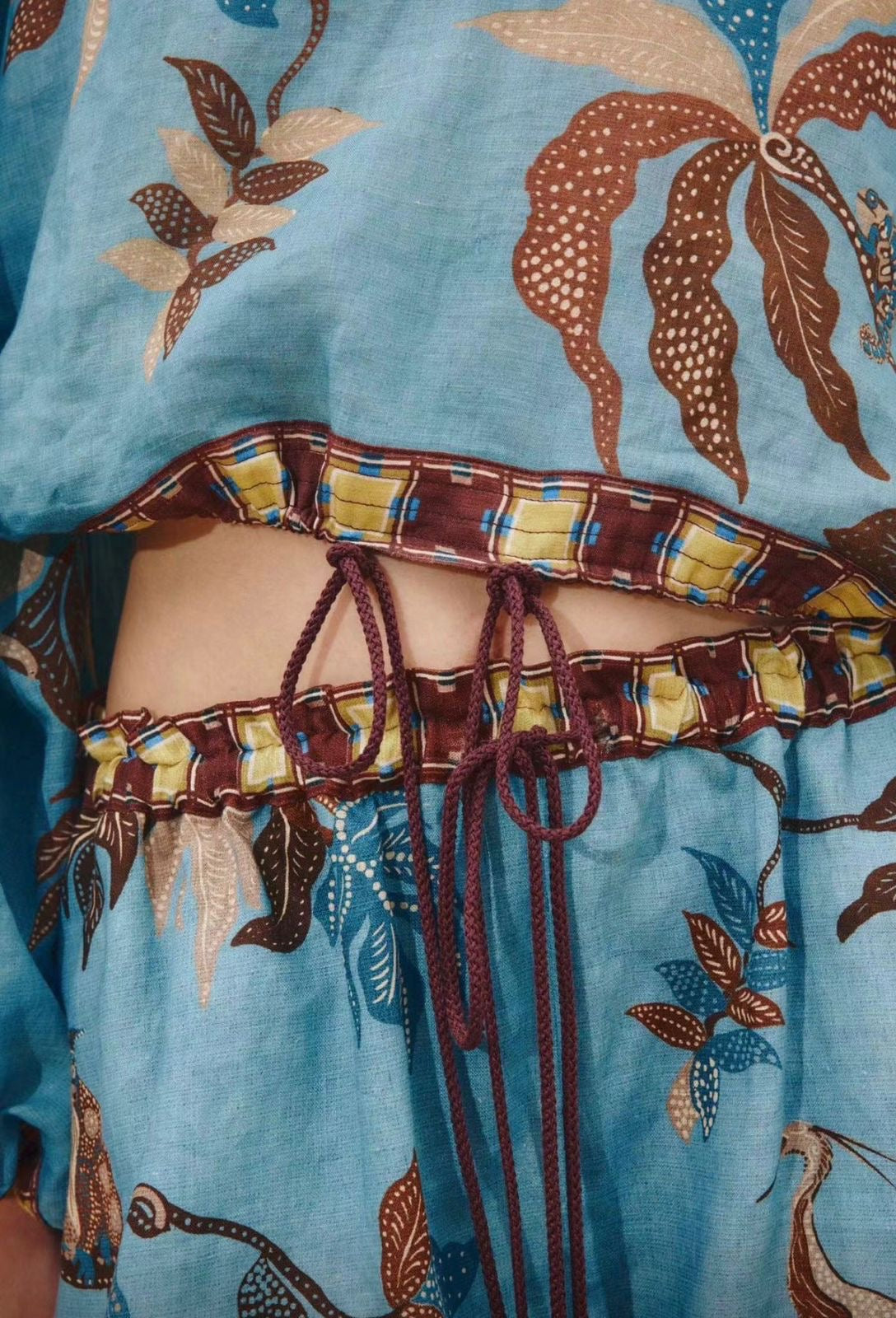 Azure Rainforest Ramie Playsuit