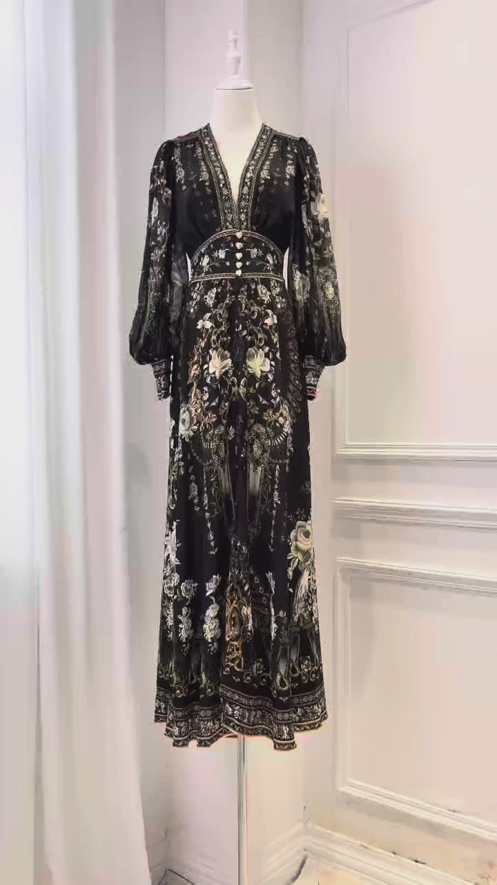 Midnight Royale Silk Gown