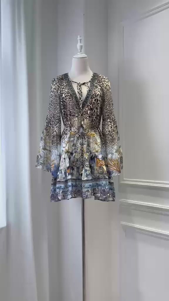 Savanna Étoile Silk Mini Dress